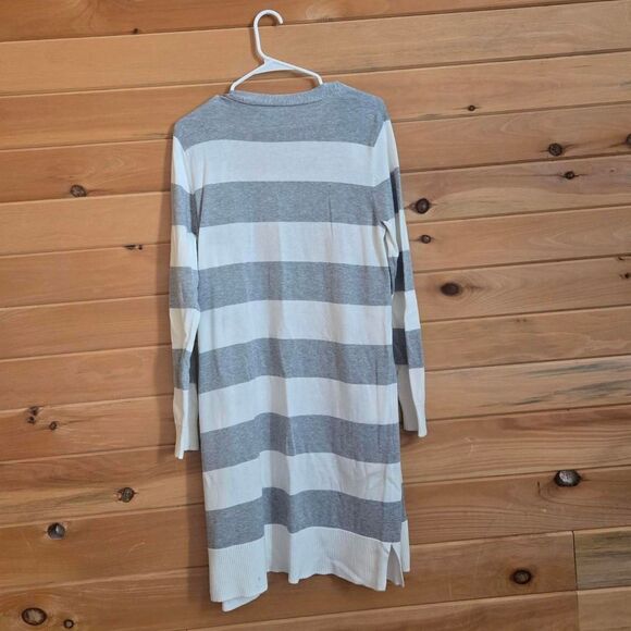 Amazon's Essentials Stripe Pattern Pocket Long Maxi Open Front Cardigan Sweater - Picture 5 of 7